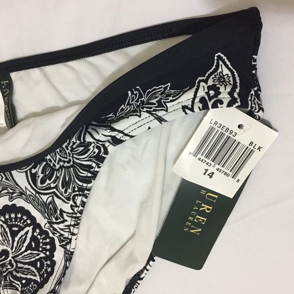 POLO RALPH LAUREN Women's Paisley Print Classic Bikini Bottom Size 14 - Picture 3 of 5